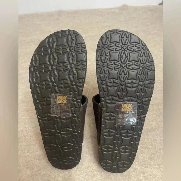 Muk Luks Brown Suede Braided Slip On Thong Sandals Women’s Size 7 - Picture 5 of 8